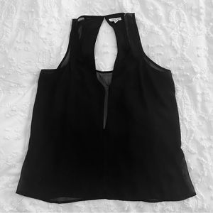 Black sleeveless top